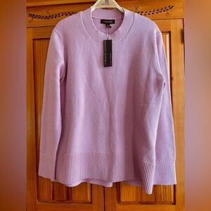 Women’s BR Banana Republic super soft cotton sweater pink lavender crew neck S